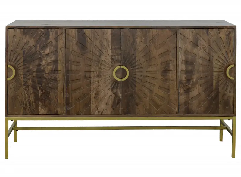 Raelynn Brown Four Door Credenza