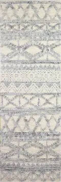 M133-IVBL-2.6X8-BN23 Janie Wool Hand Knotted Blue Runner Rug