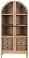 Laurel Natural Oak Arched Display Cabinet