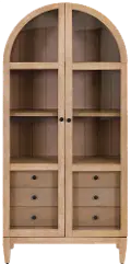 Laurel Natural Oak Arched Display Cabinet