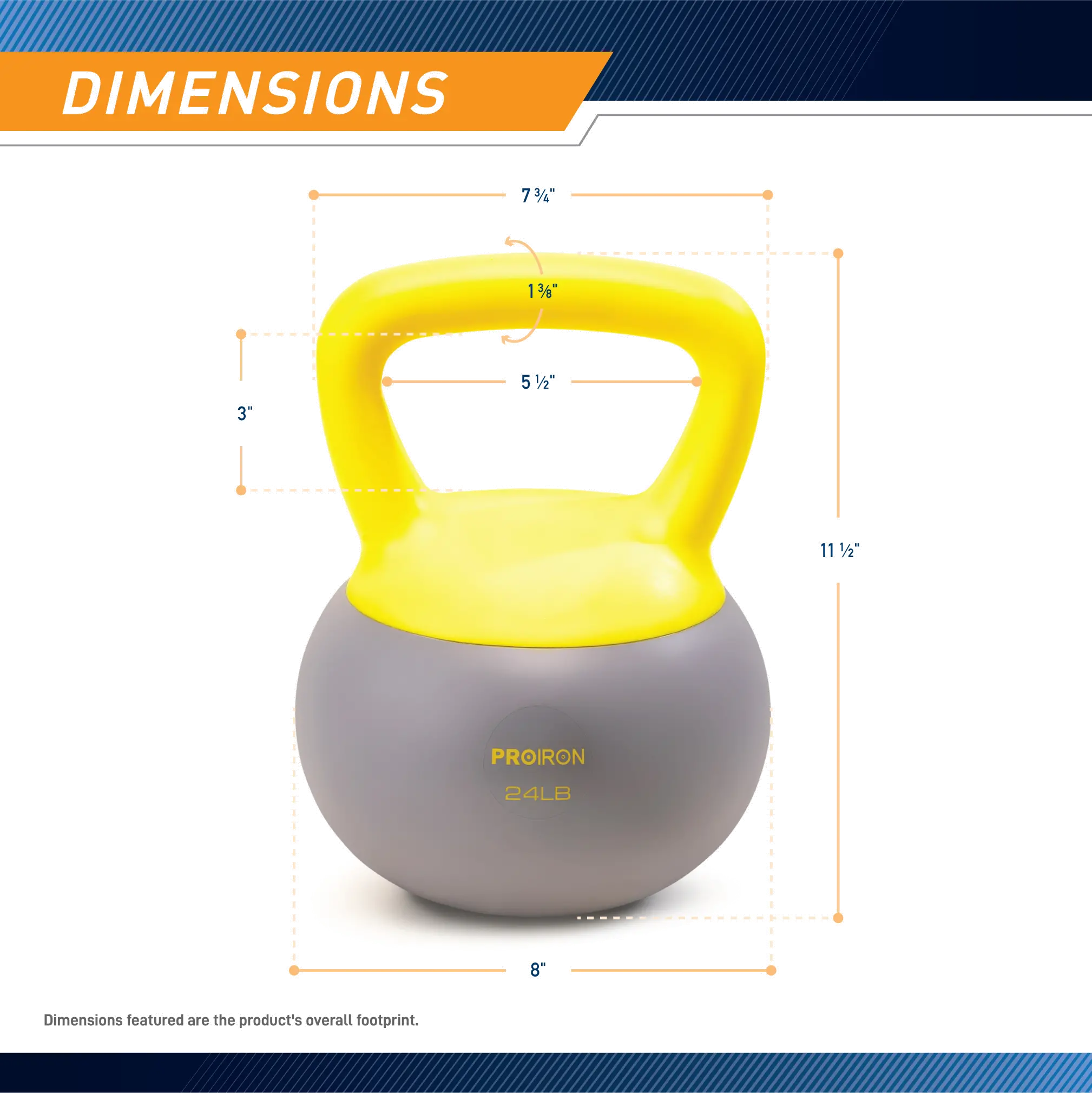 PRO-HL24L PROIRON 24 lb. Soft Kettlebell-2