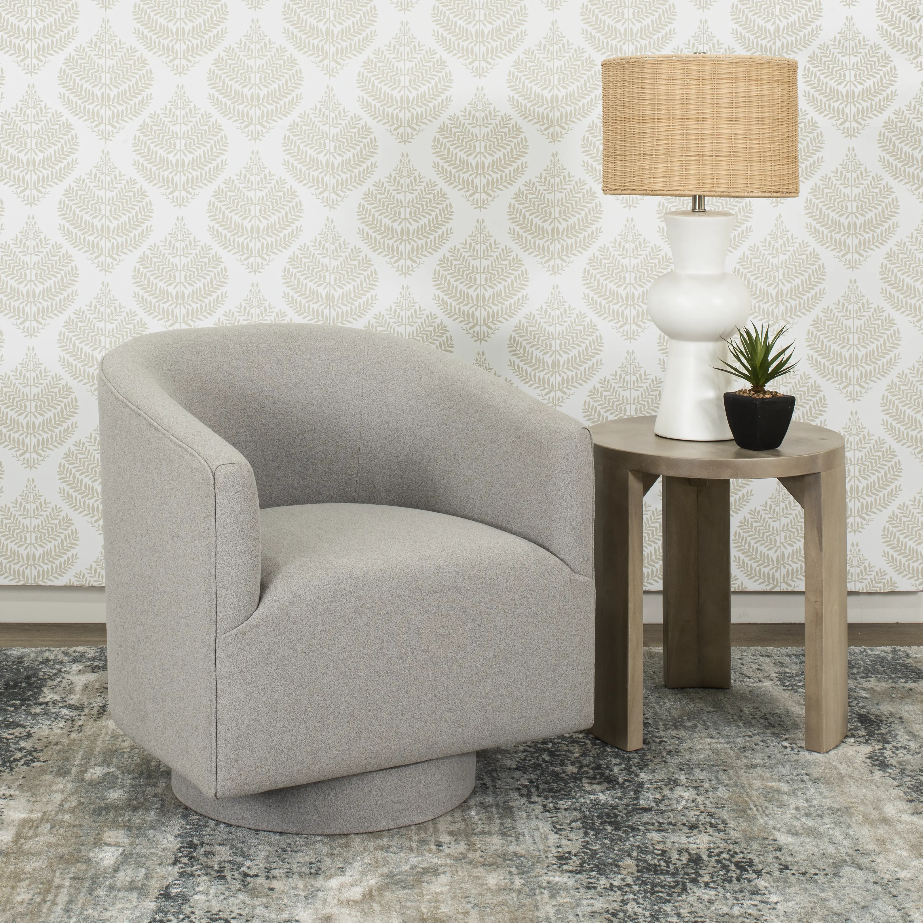 Brylee Gray Swivel Accent Chair-2
