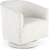 Brylee White Swivel Accent Chair