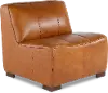 Denver Tobacco Brown Leather Modular Armless Chair
