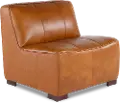 Denver Tobacco Brown Leather Modular Armless Chair