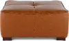 Denver Tobacco Brown Leather Cocktail Ottoman