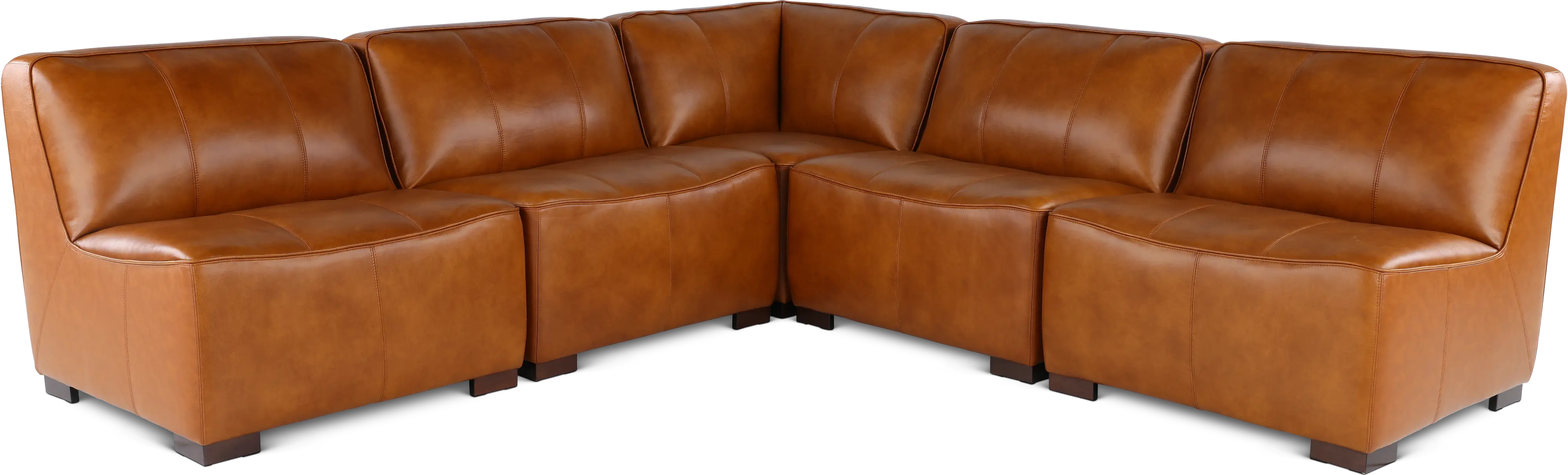 Denver Tobacco Brown 5 Piece Modular Sectional-1