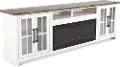 Hampton White Fireplace TV Stand