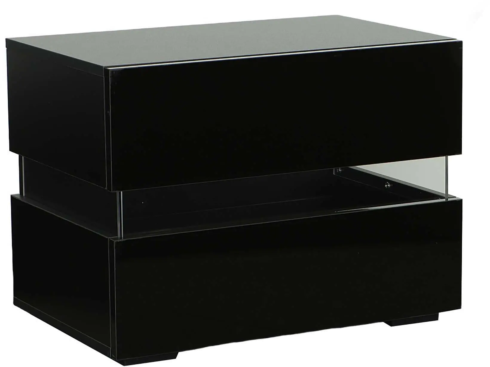 Dreamy Black Nightstand with LED Light-2