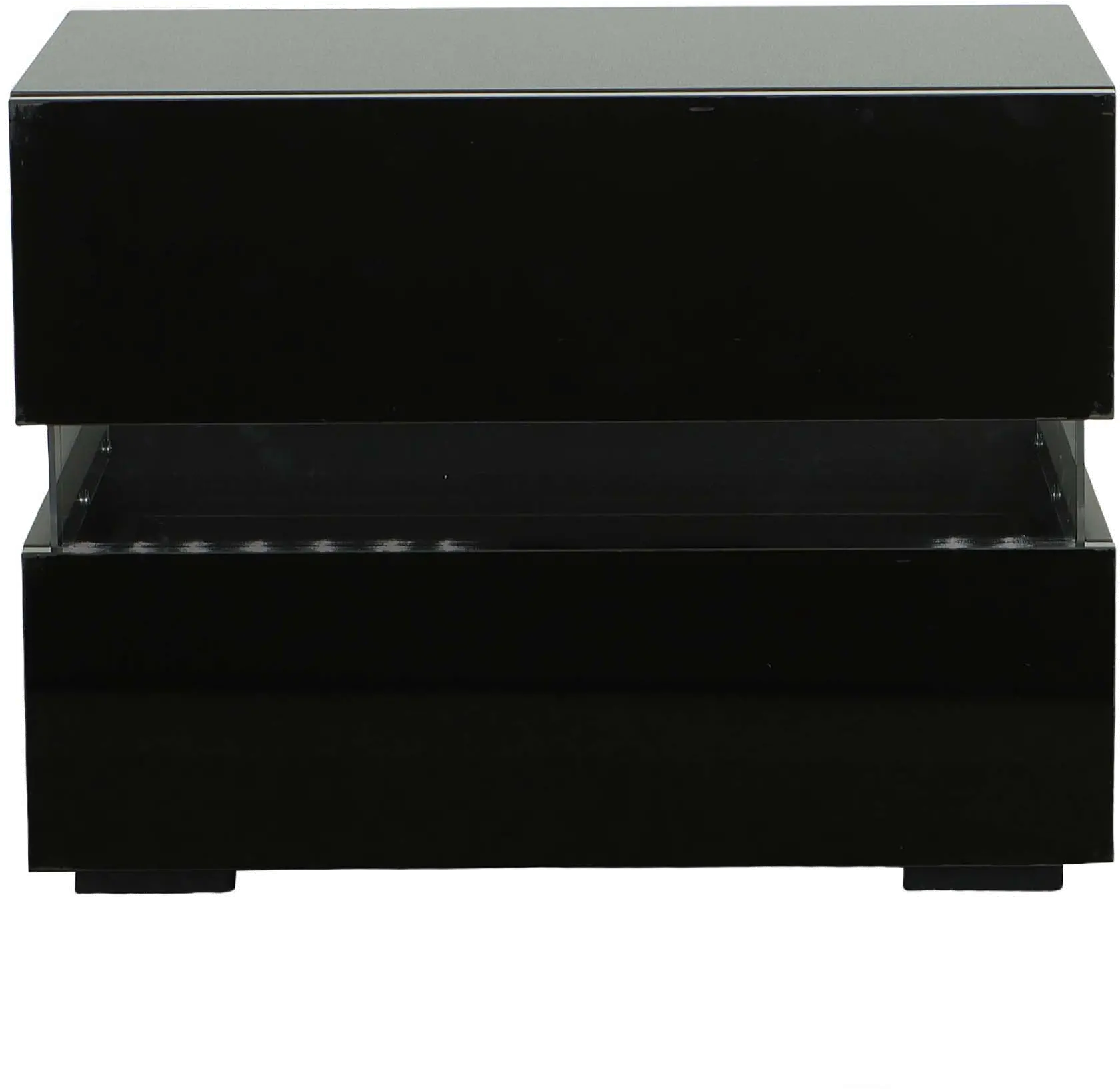 Dreamy Black Nightstand with LED Light-5