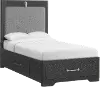 Loft Black Twin Storage Bed