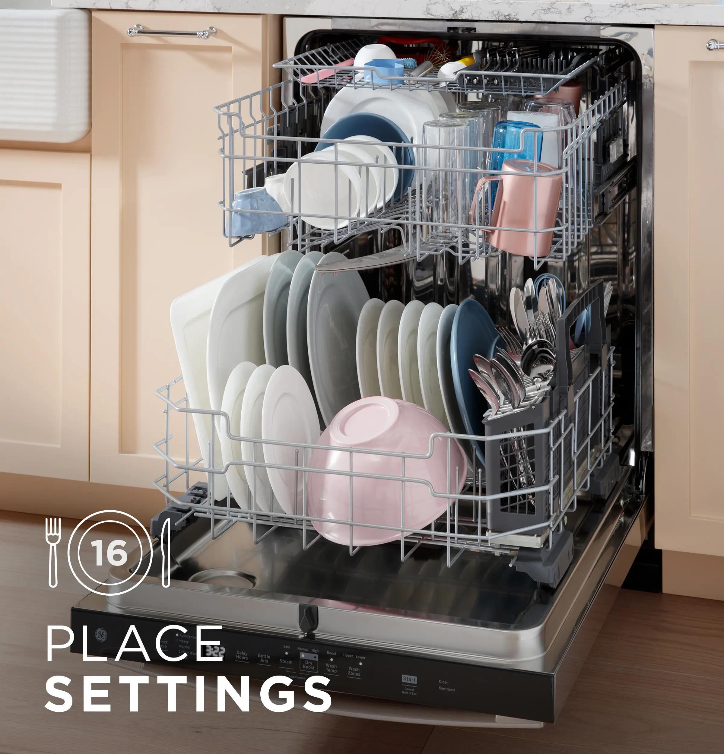 GDP670SYVFS GE Top Control Dishwasher - Stainless Steel-6