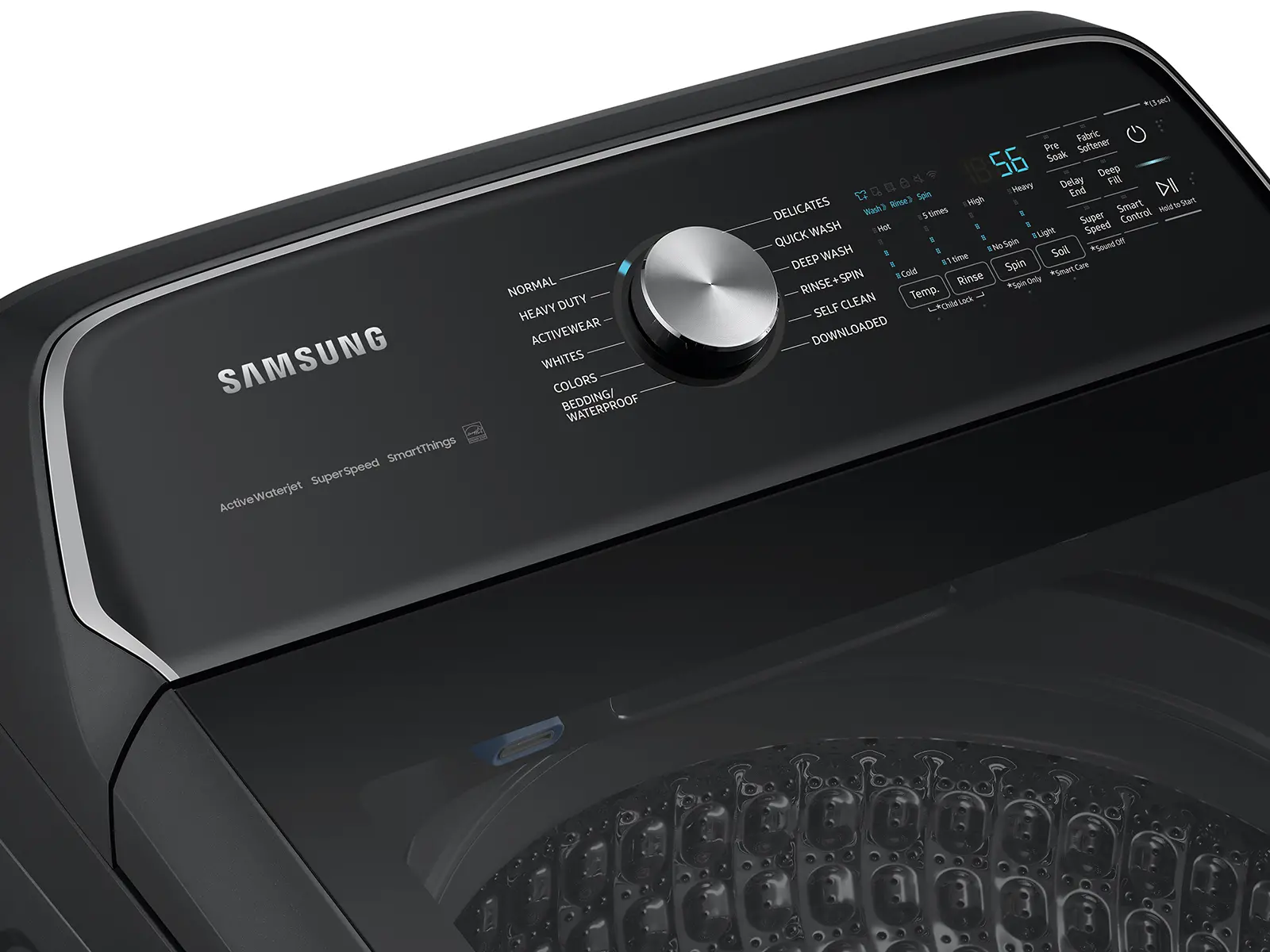 WA55CG7100AV Samsung 5.5 Cu Ft Top Load Washer - Black-12