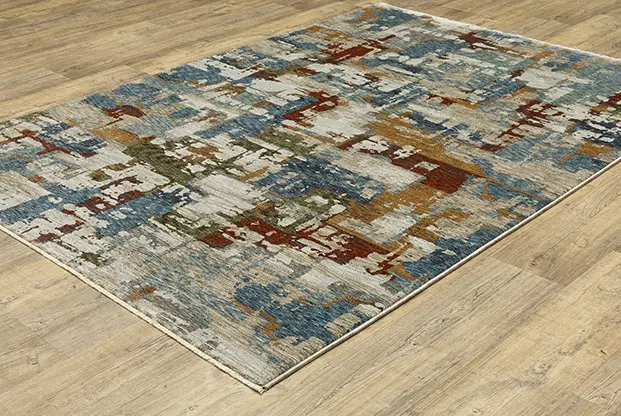 Hayden 8 x 11 Contemporary Beige Multicolor Area Rug-2
