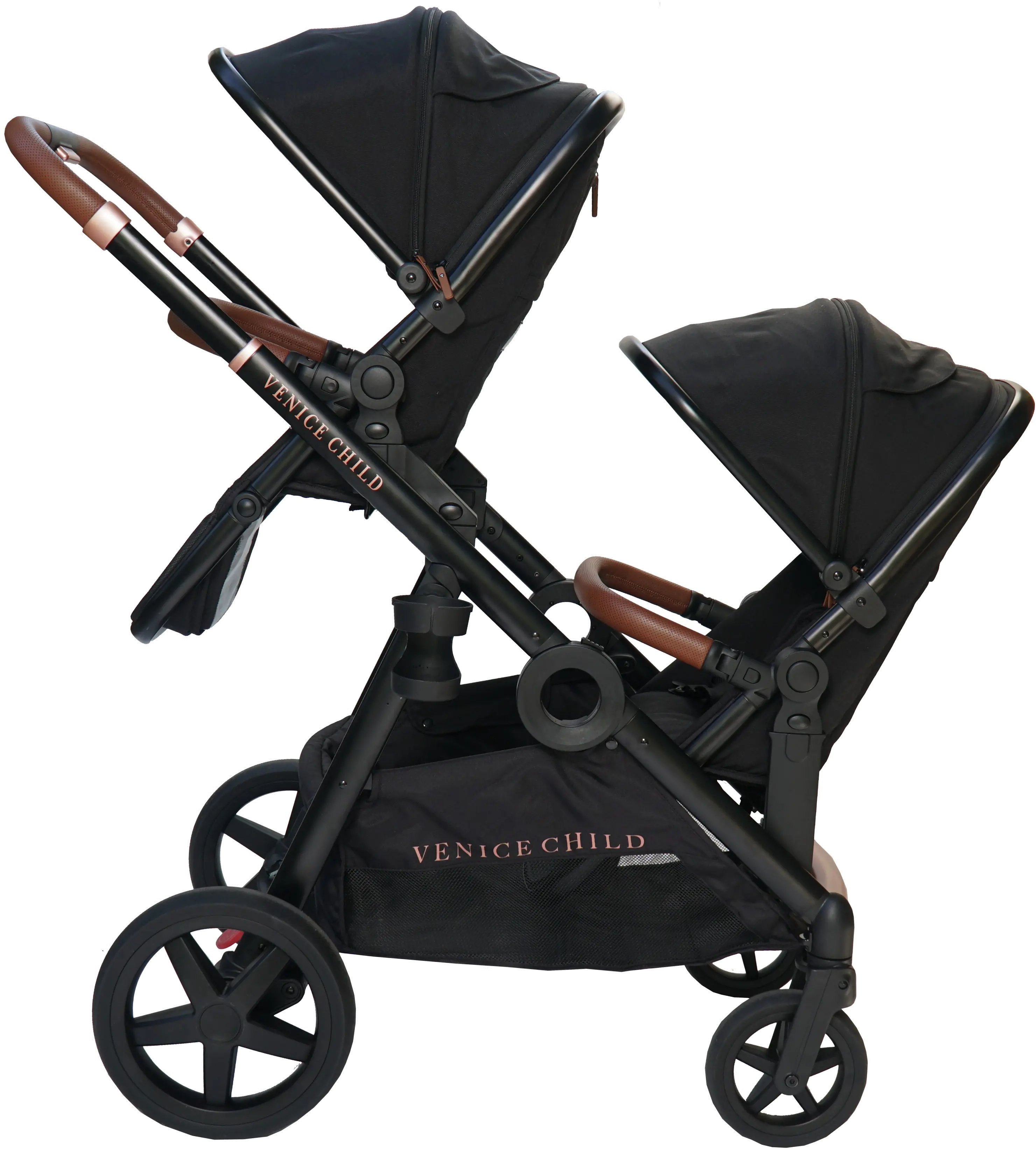 VCHD-MV303-01 Venice Child Maverick Single to Double Stroller with 2nd Toddler Seat-1