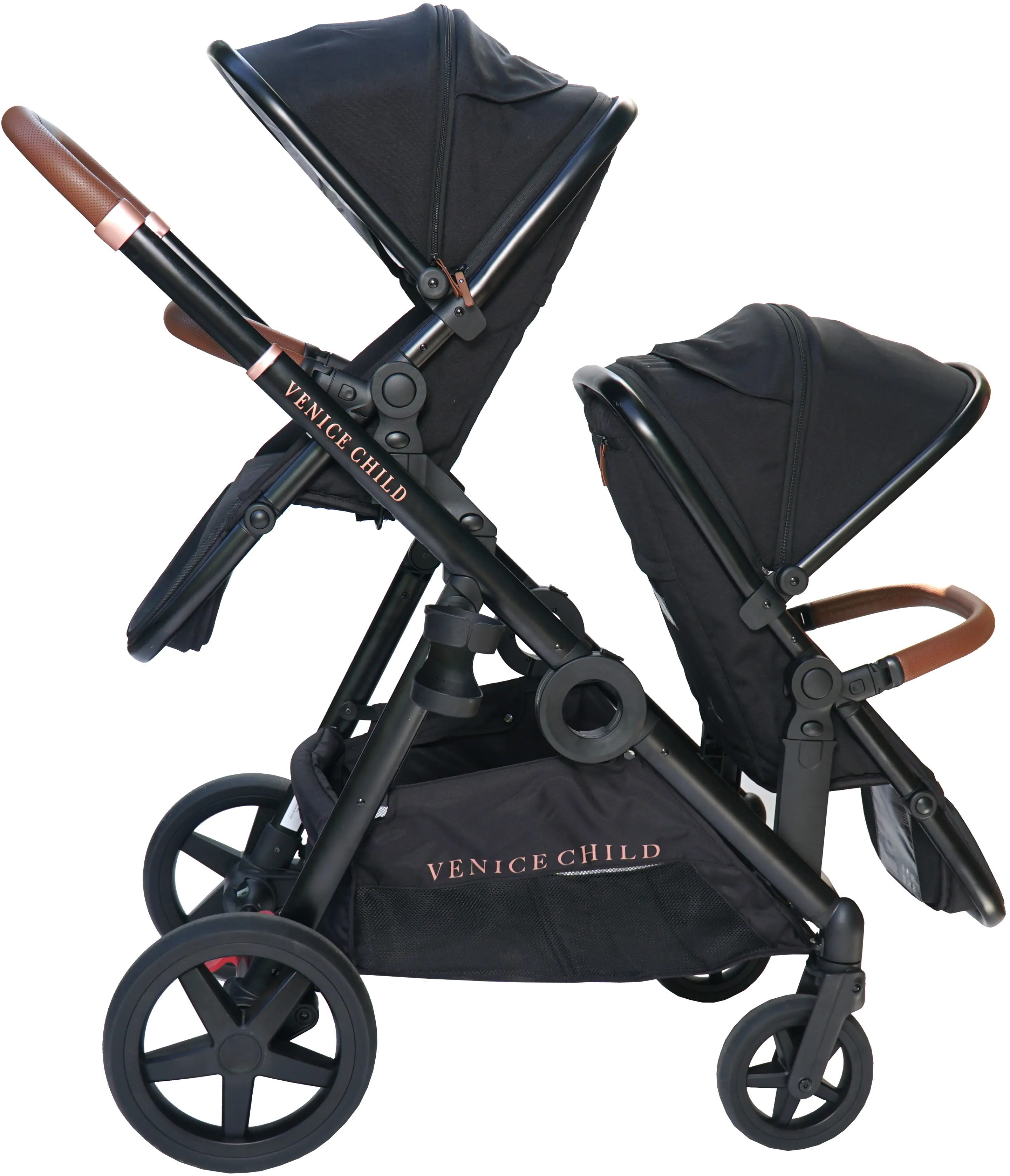 VCHD-MV303-01 Venice Child Maverick Single to Double Stroller with 2nd Toddler Seat-2