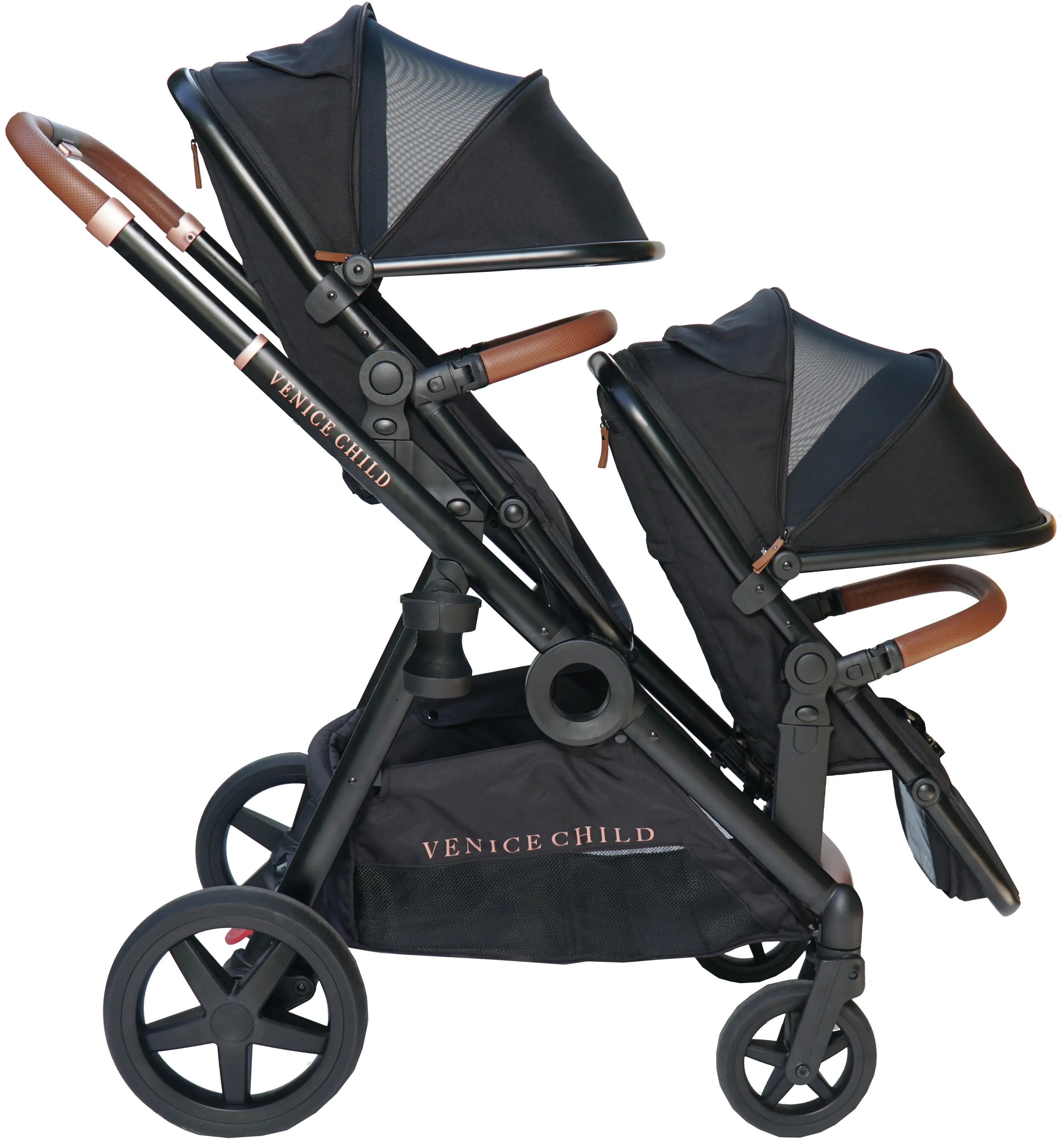 VCHD-MV303-01 Venice Child Maverick Single to Double Stroller with 2nd Toddler Seat-4