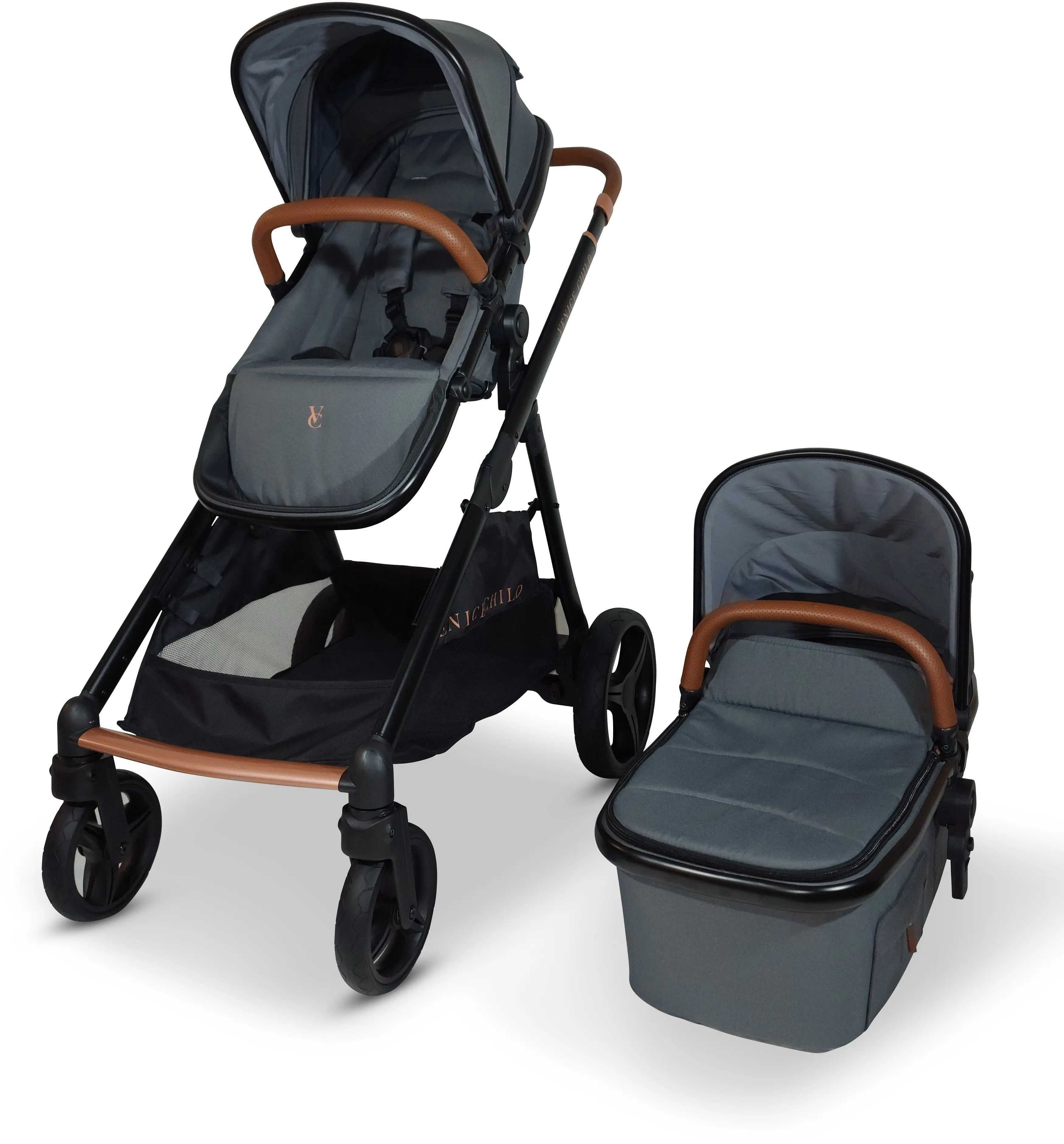 VCHD-VA202-01 Venice Child Ventura Single to Double Stroller with Bassinet-3