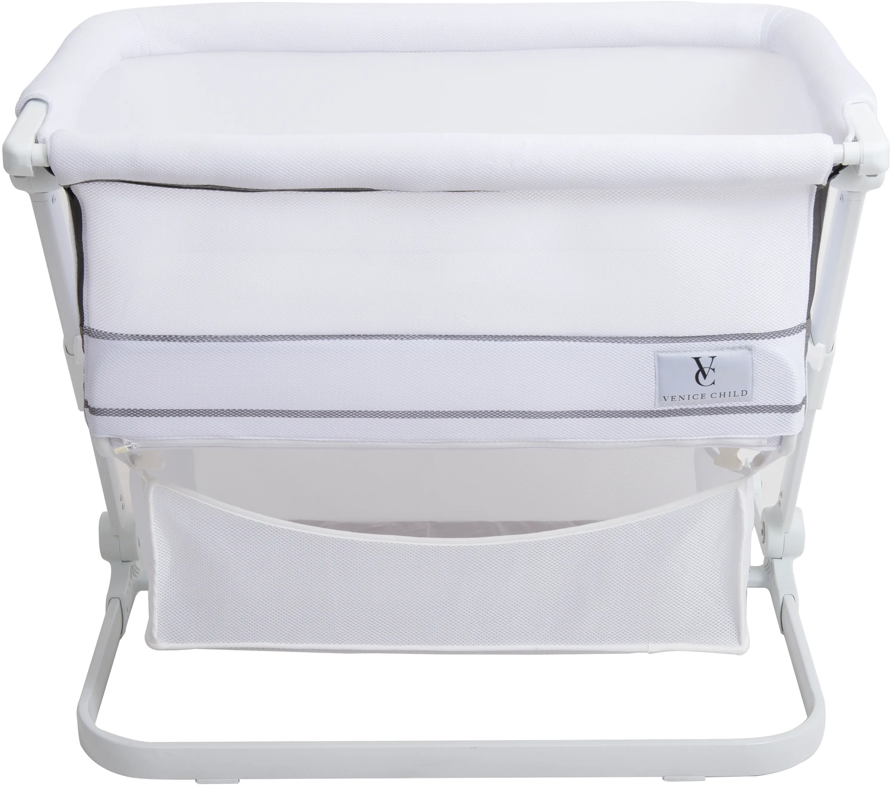 VCHD-SD01-01 Venice Child Sunset Dreaming White Bedside Bassinet-1