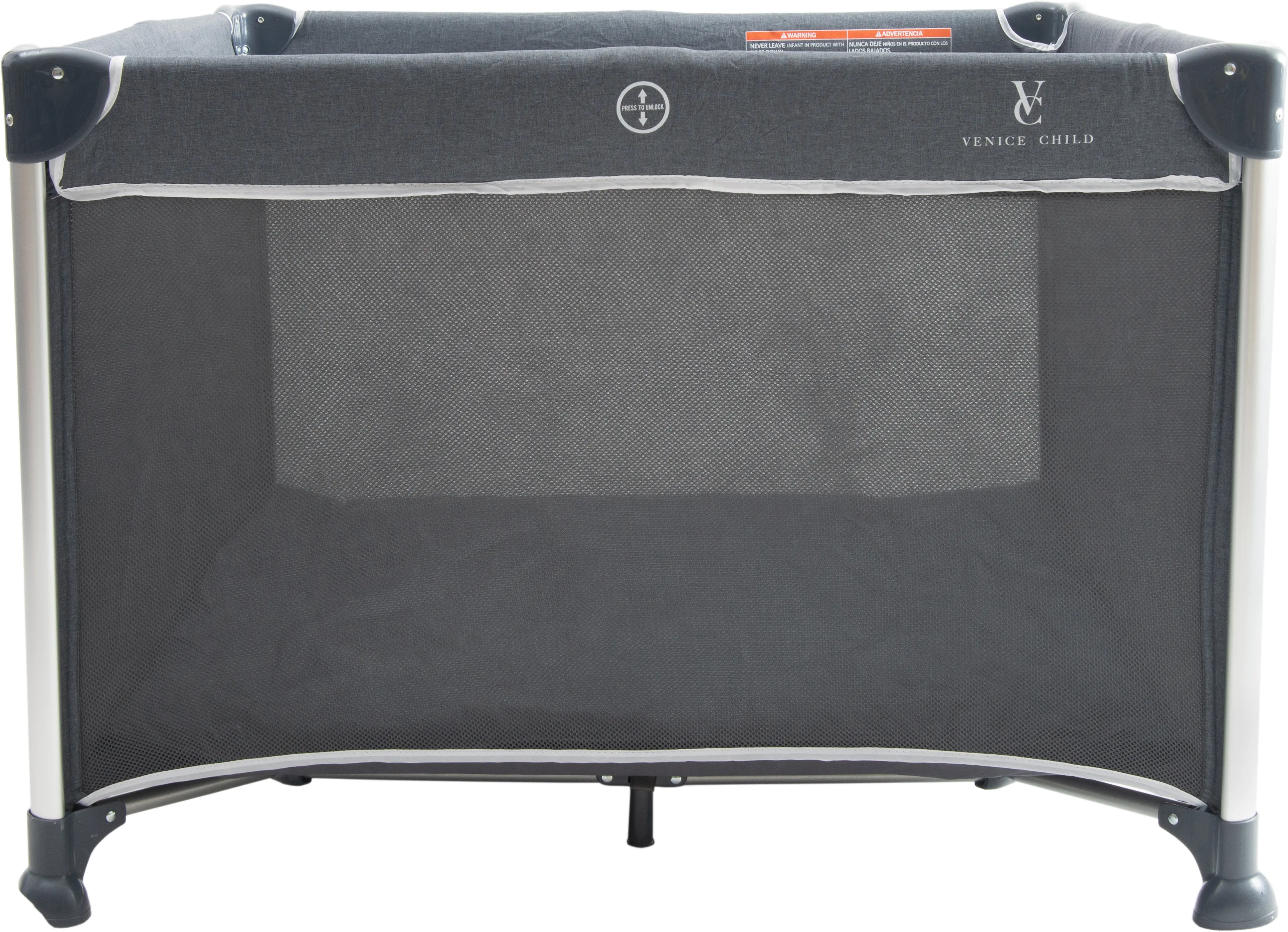 VCHD-DD02-01 Venice Child DayDreamer Gray Portable Playard-1