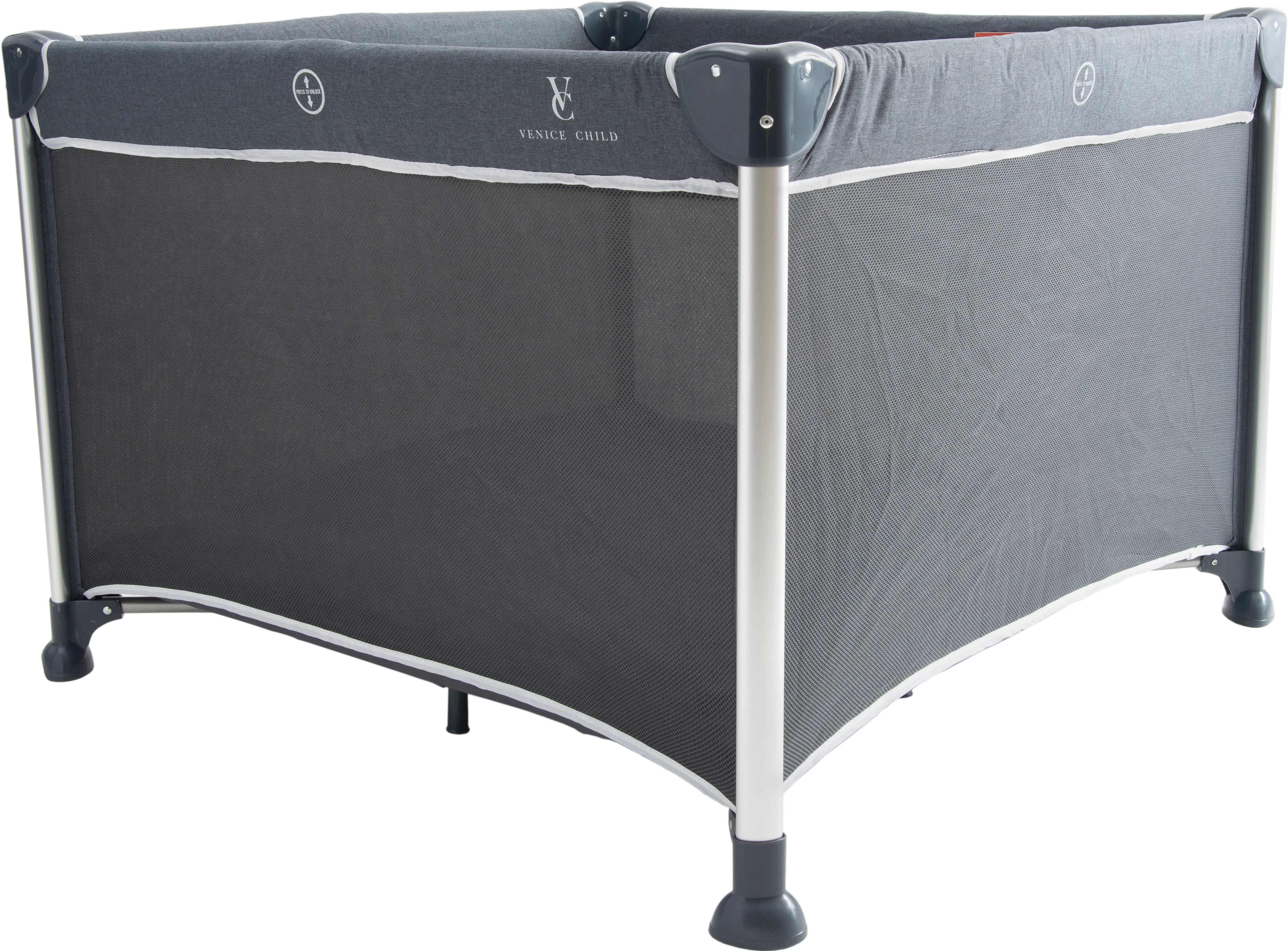 VCHD-DD02-01 Venice Child DayDreamer Gray Portable Playard-3