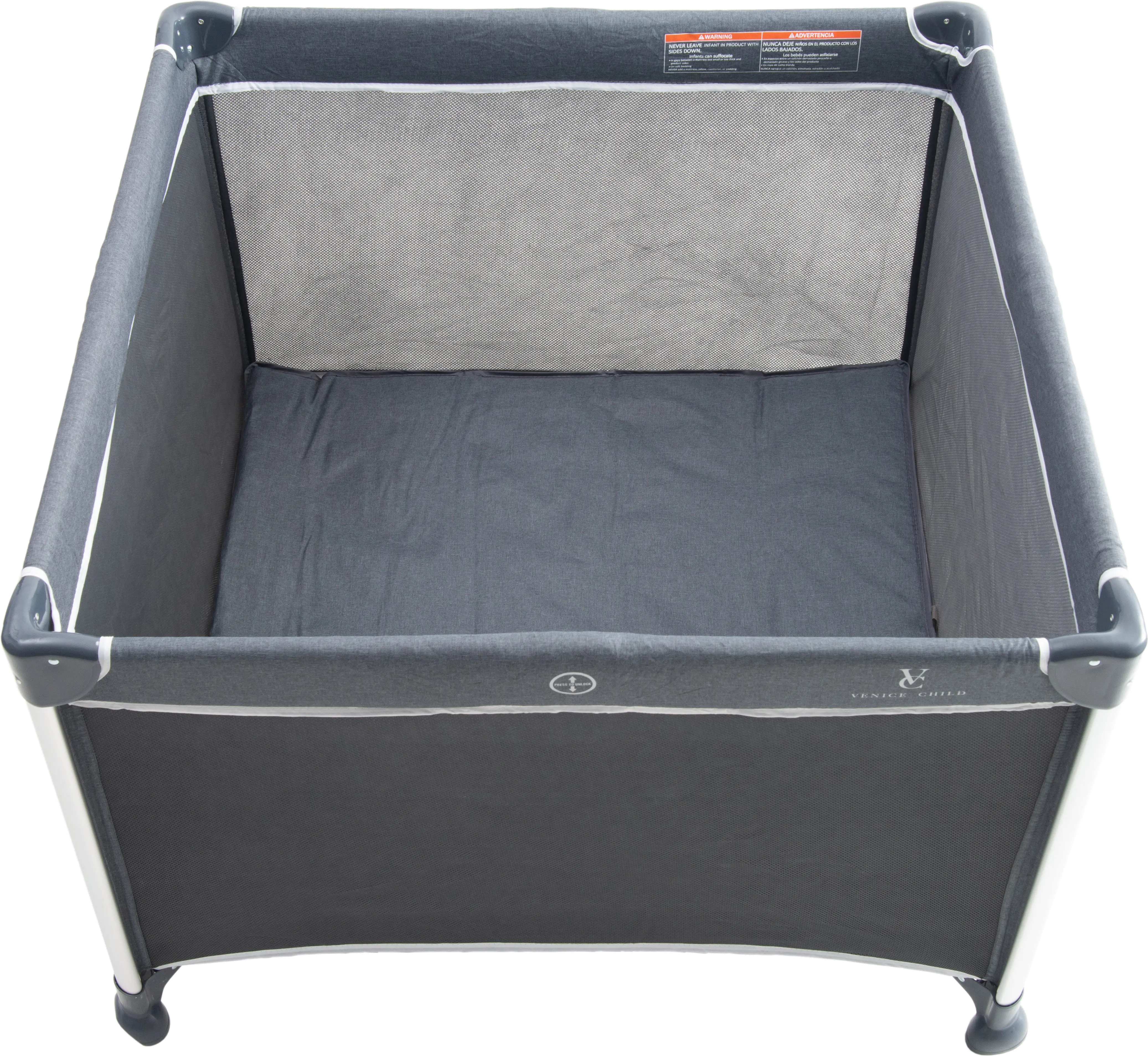 VCHD-DD02-01 Venice Child DayDreamer Gray Portable Playard-5