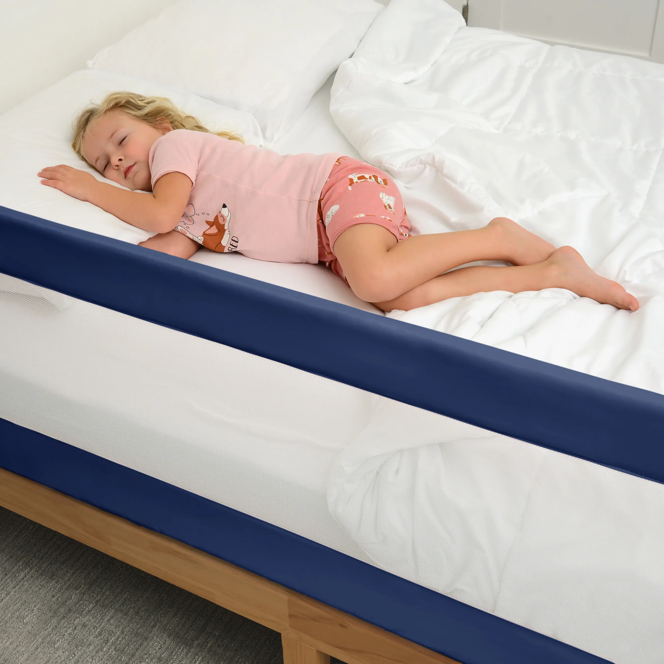 VCHD-DC04-04 Venice Child DreamCatcher Blue Toddler Bed Guard Rail-2
