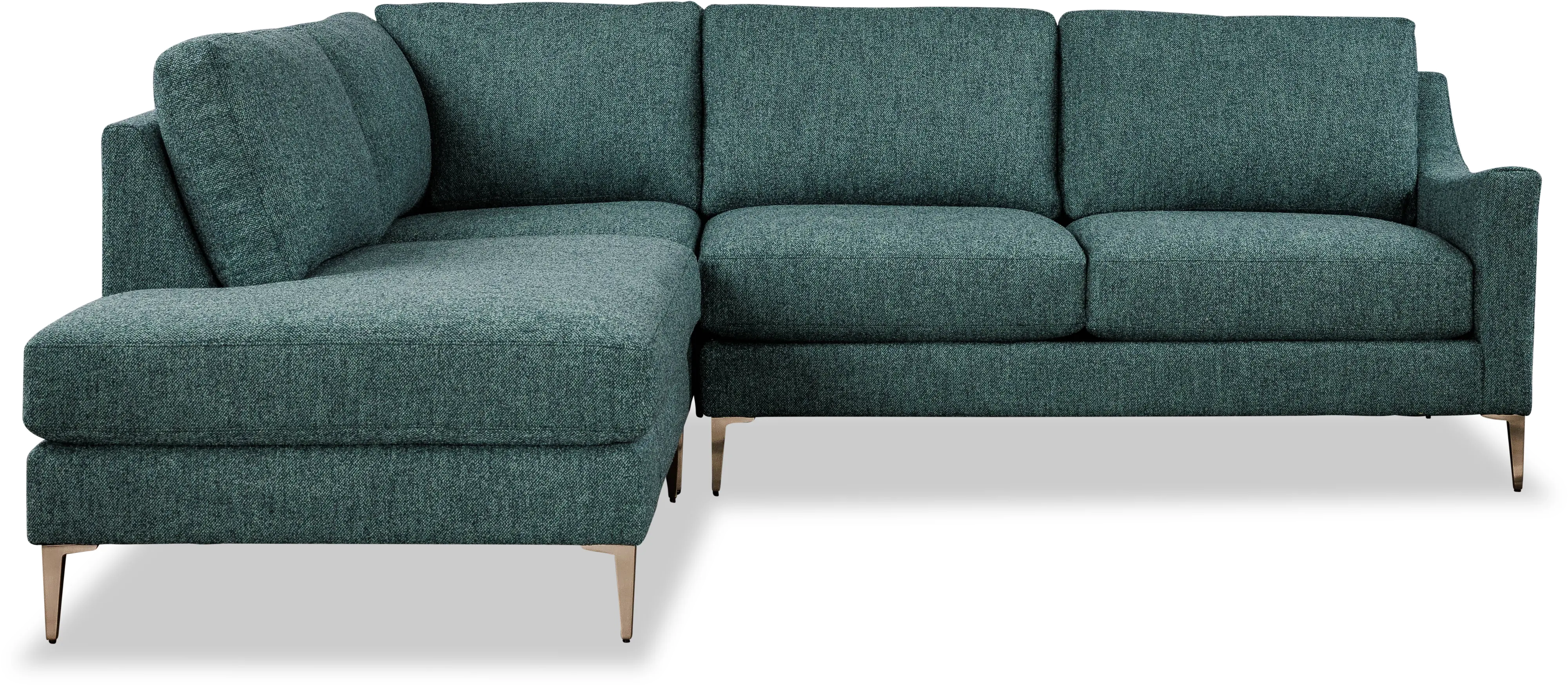 Design Lab Mostny Teal 3 Piece Sectional-3