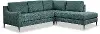 Design Lab Mostny Teal 3 Piece Sectional