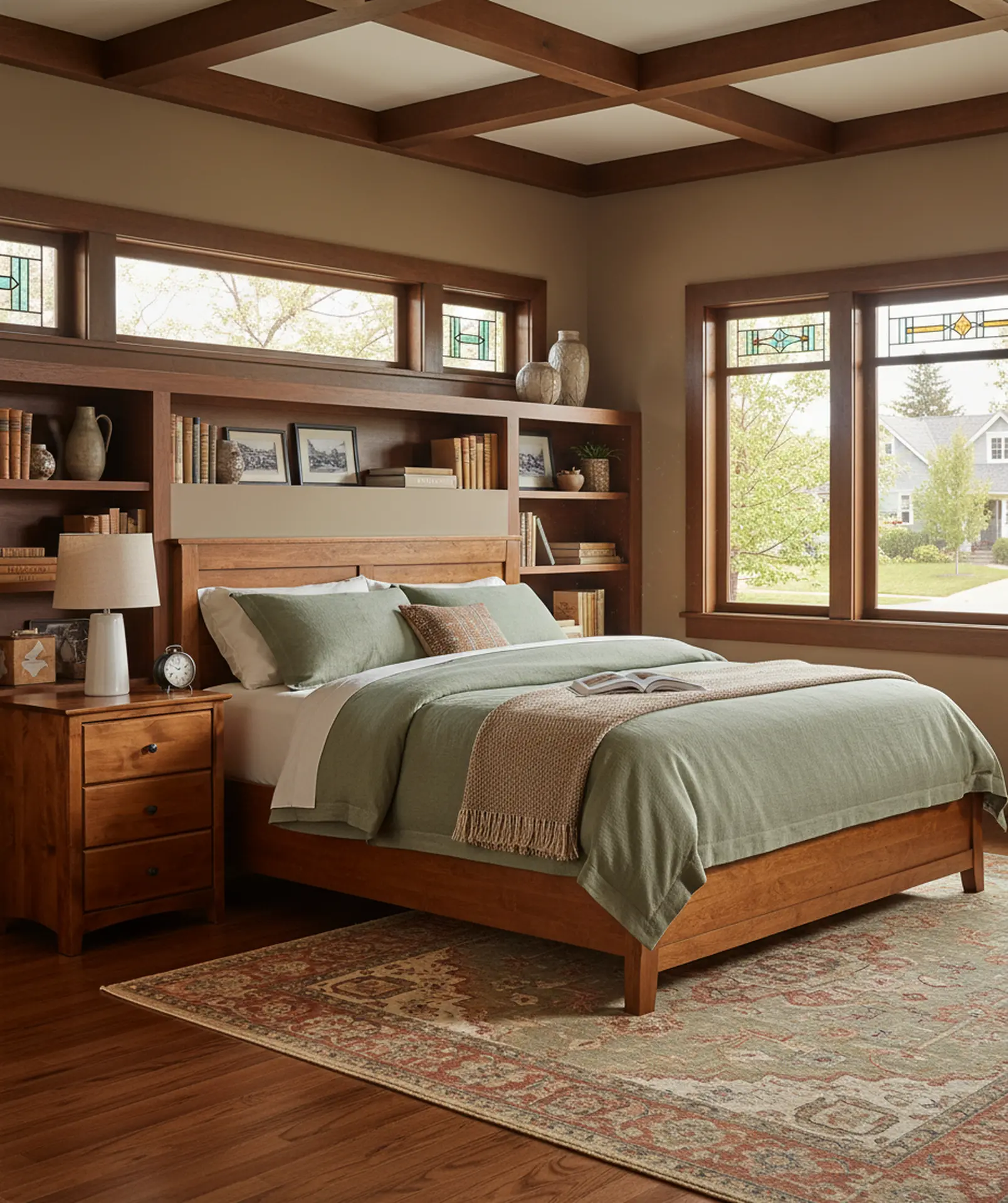 Shaker Tuscan Brown 3-Drawer Nightstand-12