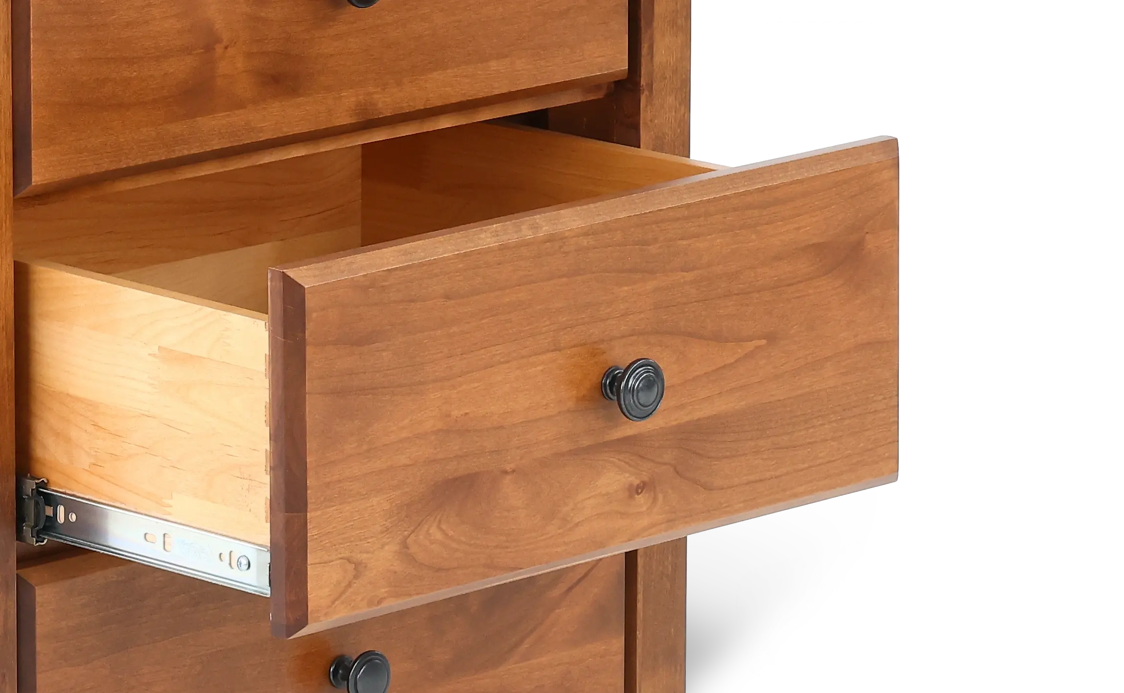 Shaker Tuscan Brown 3-Drawer Nightstand-7