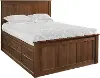 Shaker Brown Queen Storage Bed