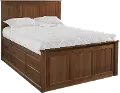 Shaker Brown King Storage Bed