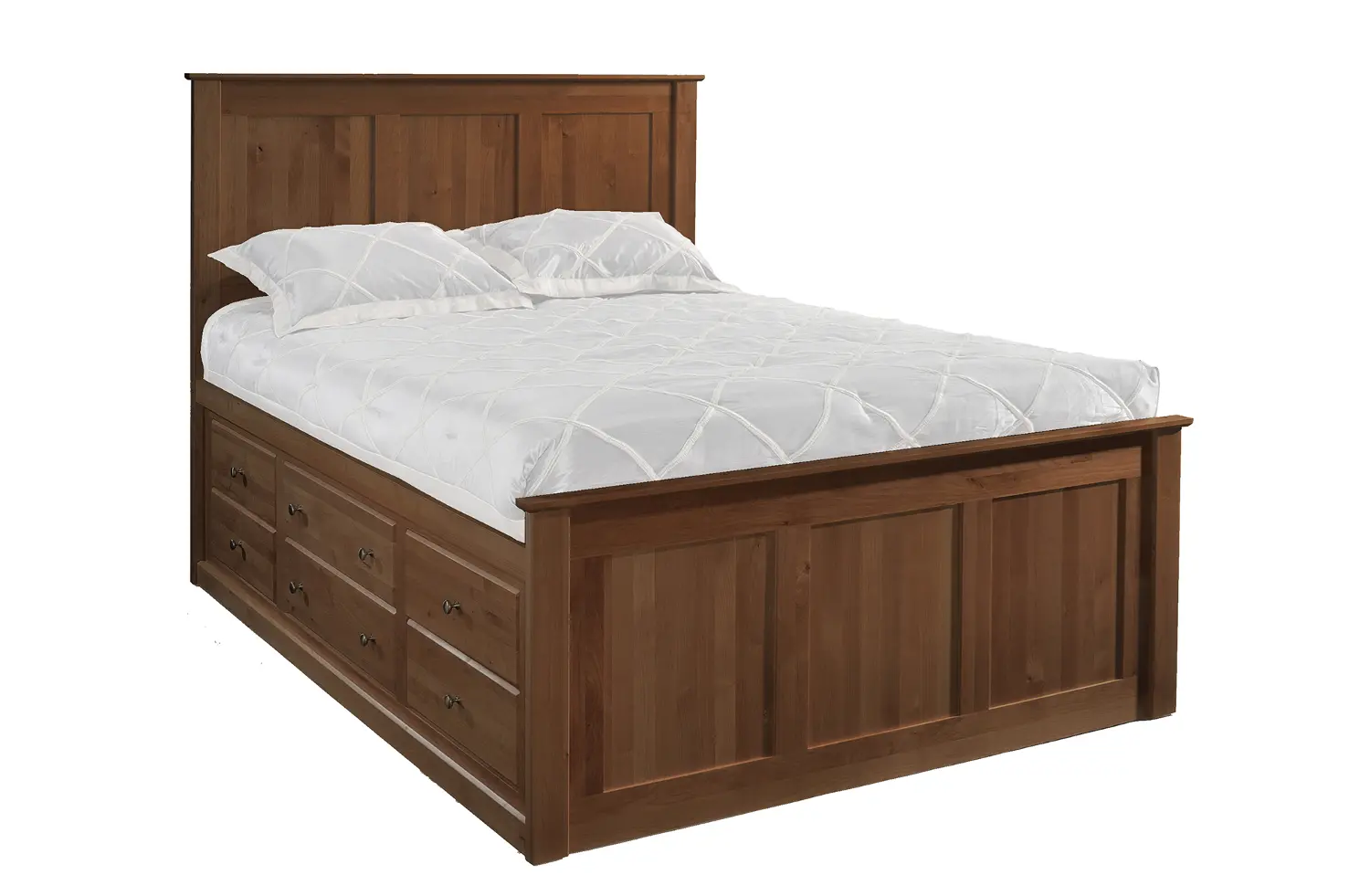 Shaker Brown King Storage Bed-1
