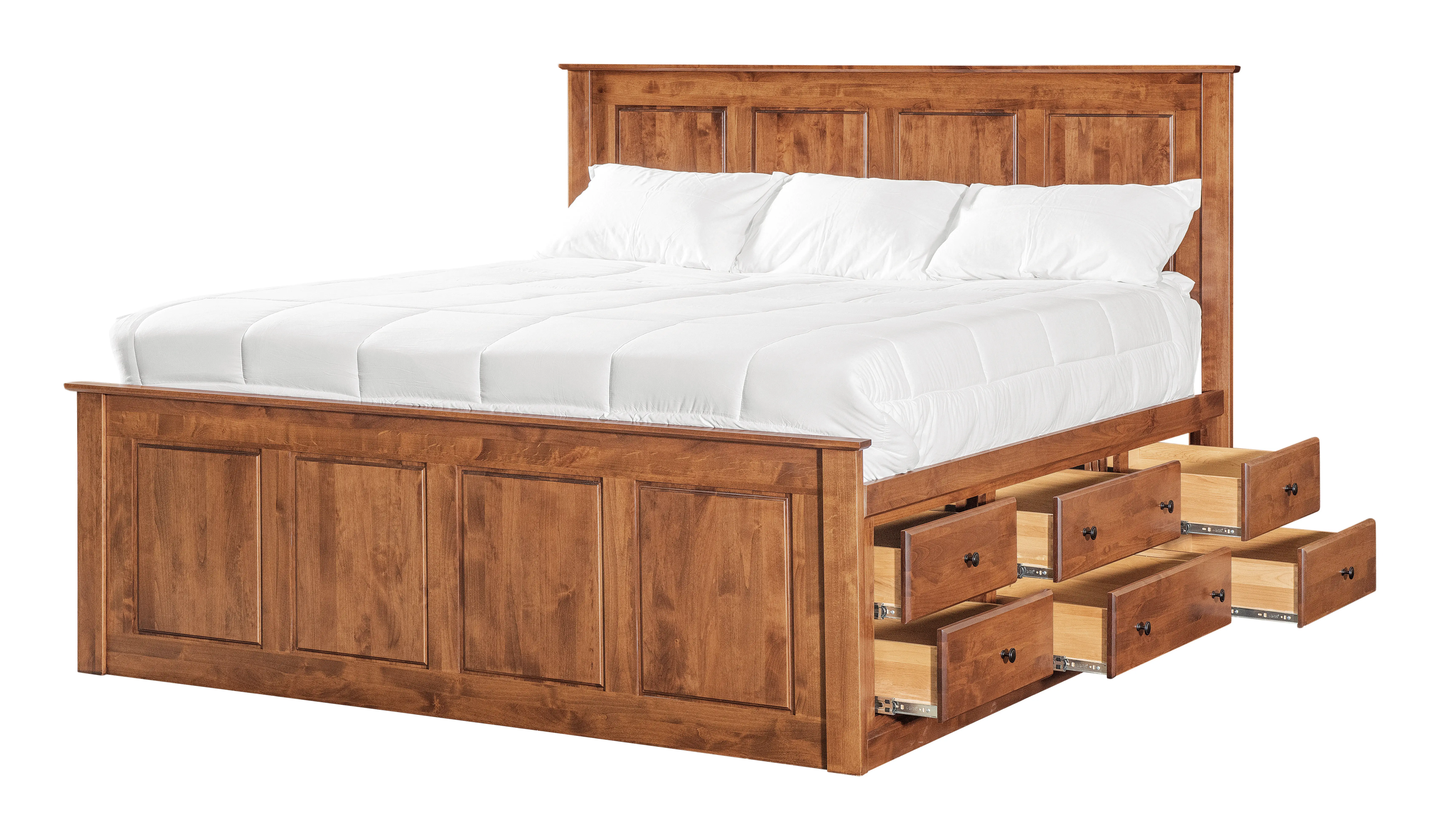 Shaker Brown King Storage Bed-5