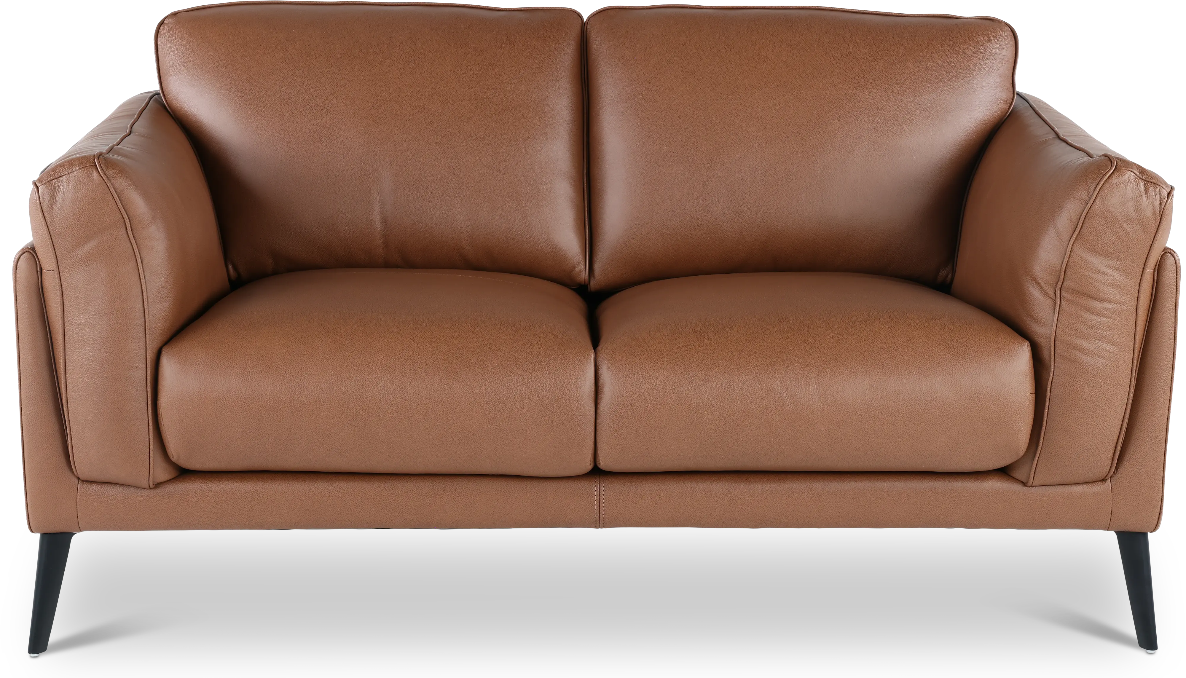 Paris Brown Leather Loveseat-1