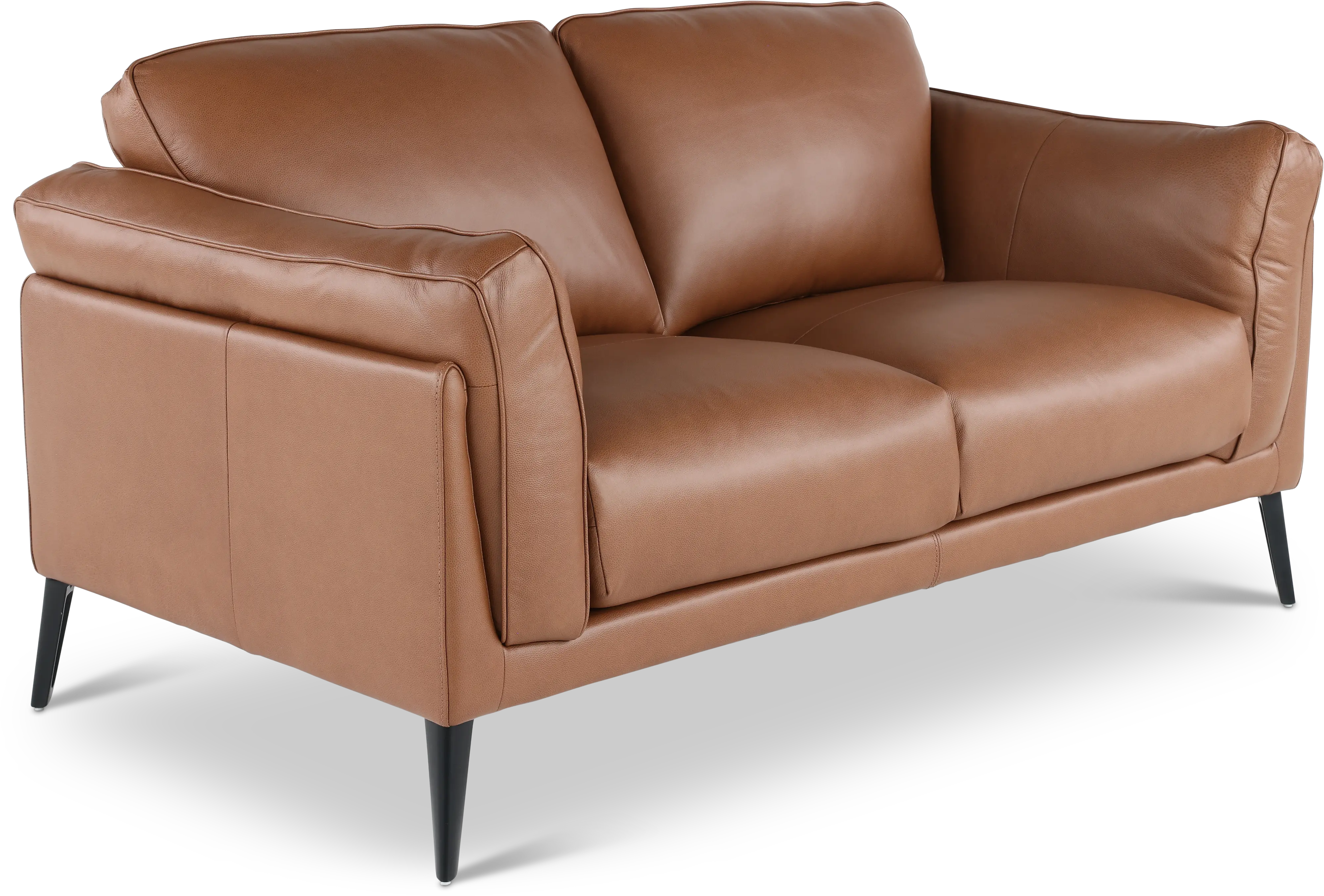 Paris Brown Leather Loveseat-5