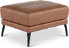 Paris Brown Leather Ottoman