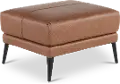 Paris Brown Leather Ottoman