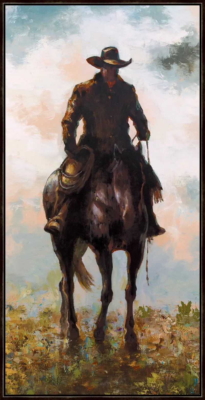 Dos Cowboy Framed Art