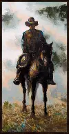 Tres Cowboy Framed Art