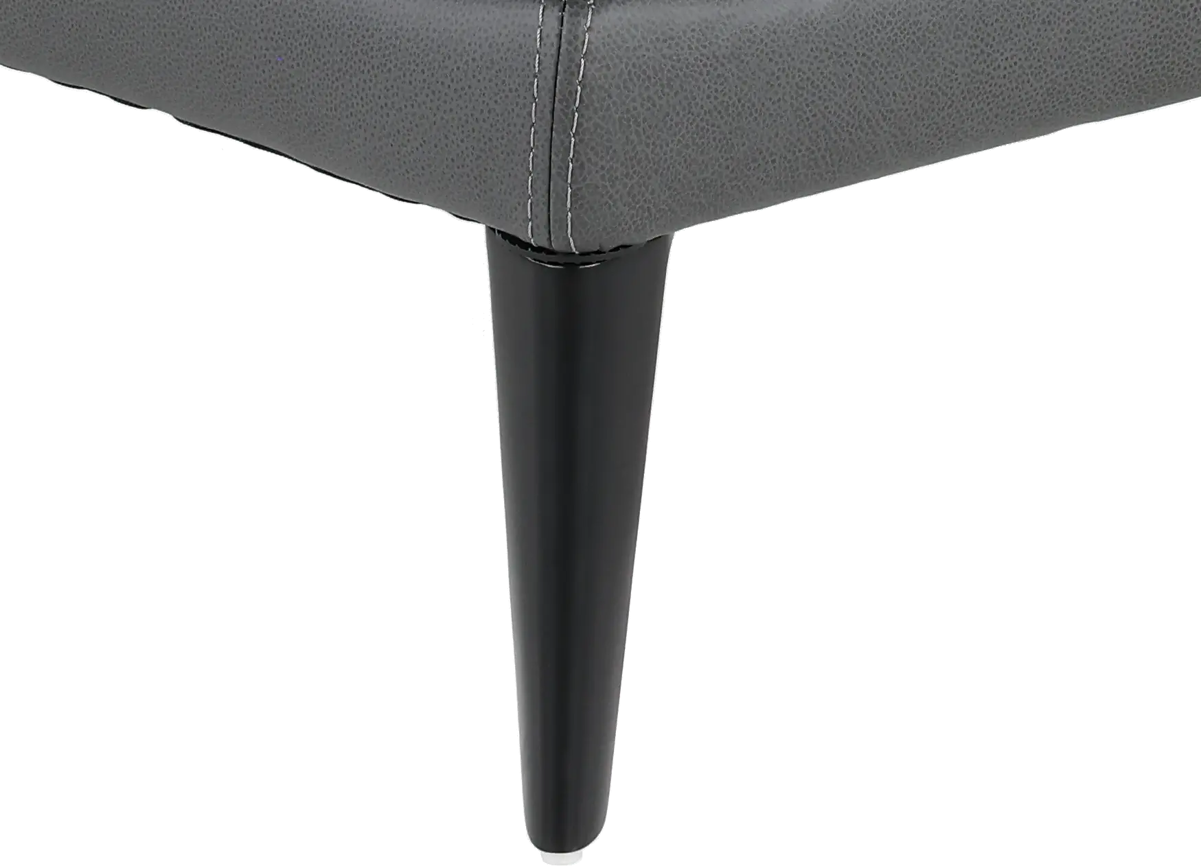 Paris Gray Leather Loveseat-6