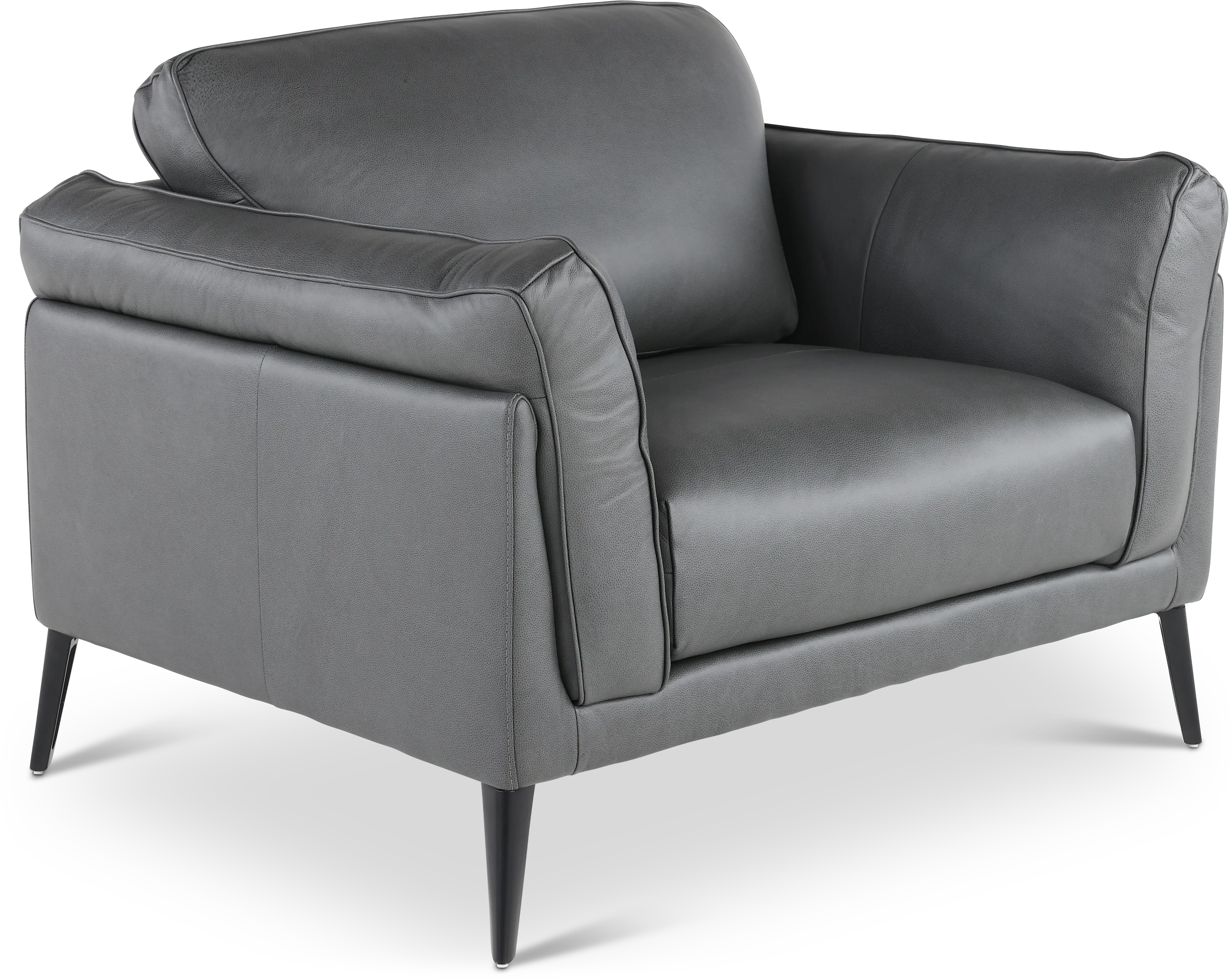 Paris Gray Leather Chair-4