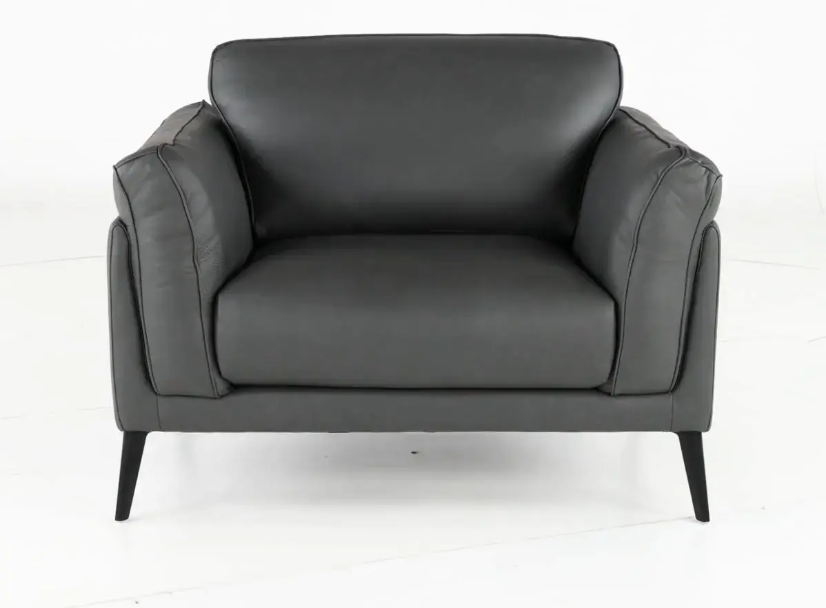 Paris Gray Leather Chair-9