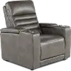 Copley Slate Gray Power Recliner with Power Headrest