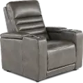 Copley Slate Gray Power Recliner with Power Headrest