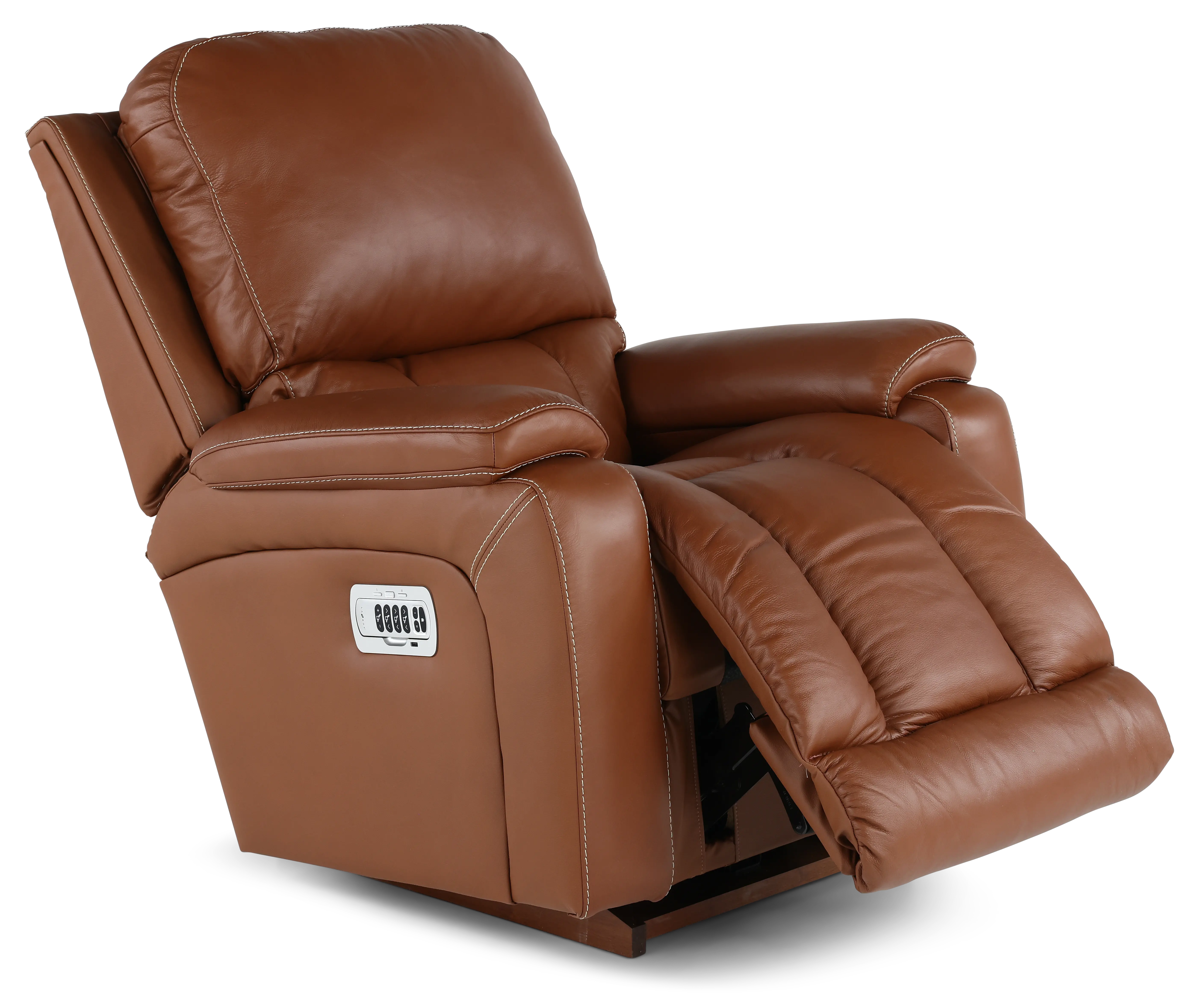 10X-530-RW/LB193077 Greyson Caramel Power Rocker Recliner with Headrest and Lumbar-4
