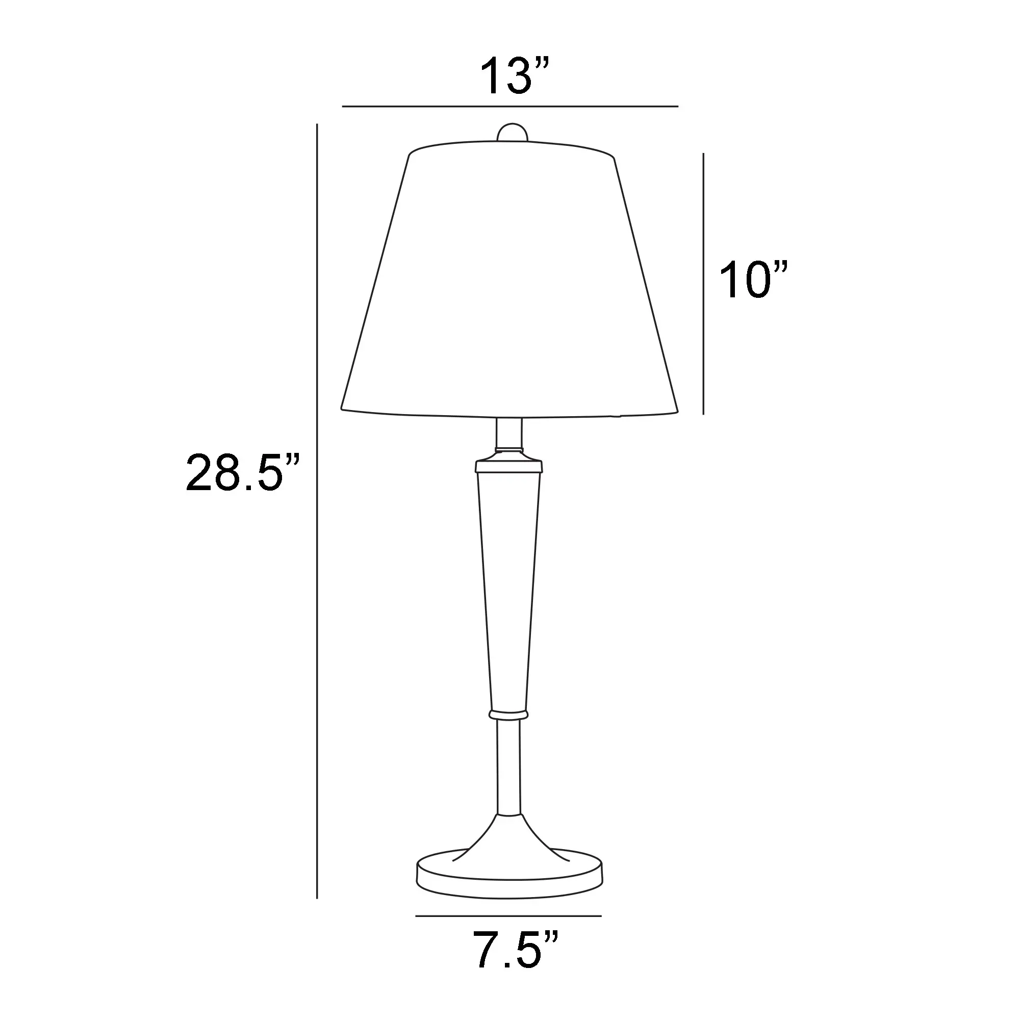 Freida Set of 3 Black and Clear Lamps-3