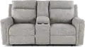 Barnsana Light Gray Power Reclining Loveseat