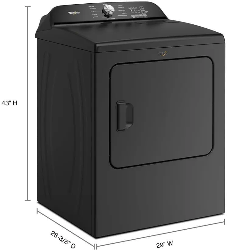 WGD6150PB Whirlpool Gas Dryer W6150 - Volcano Black 7.0 Cu Ft-3